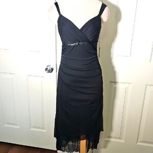 Ruby Rox, Black Ruched Sheath Dress Y2K, babydoll, Coquette, Whimsy Goth. Meduim